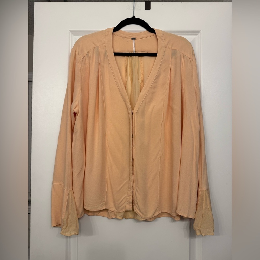 Free People Peach Blouse